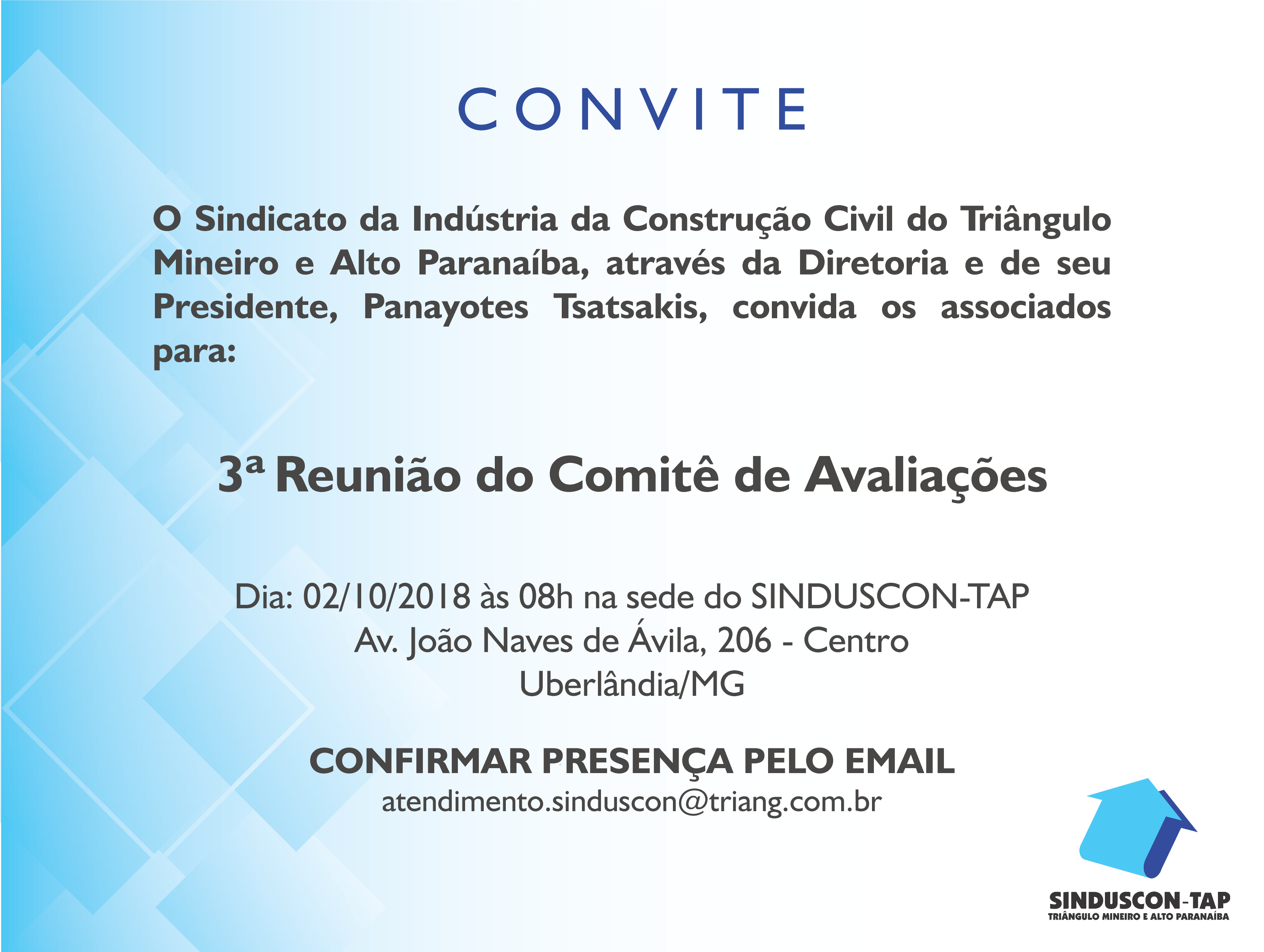 Reunião Avaliações - SINDUSCON